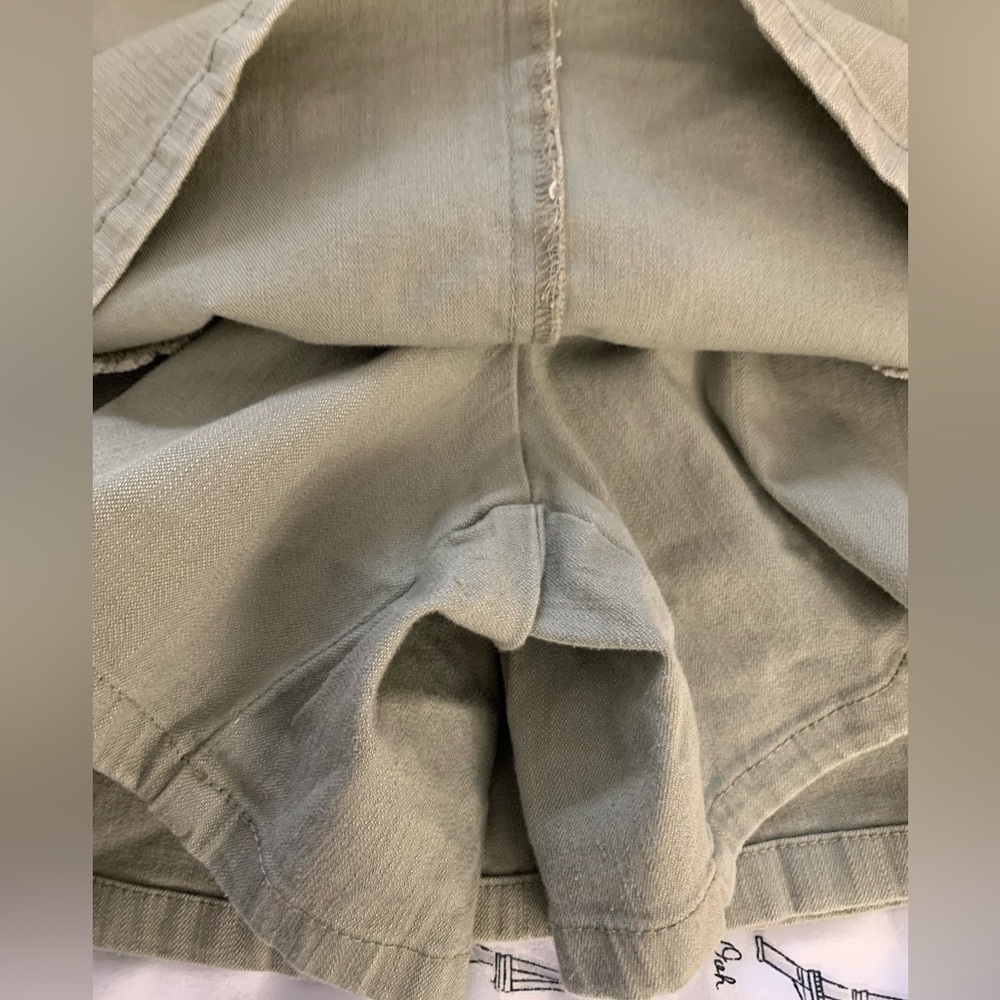 EUC Gloria Vanderbilt Olive Green Denim Skort Size 14 Spring Summer - Picture 10 of 11
